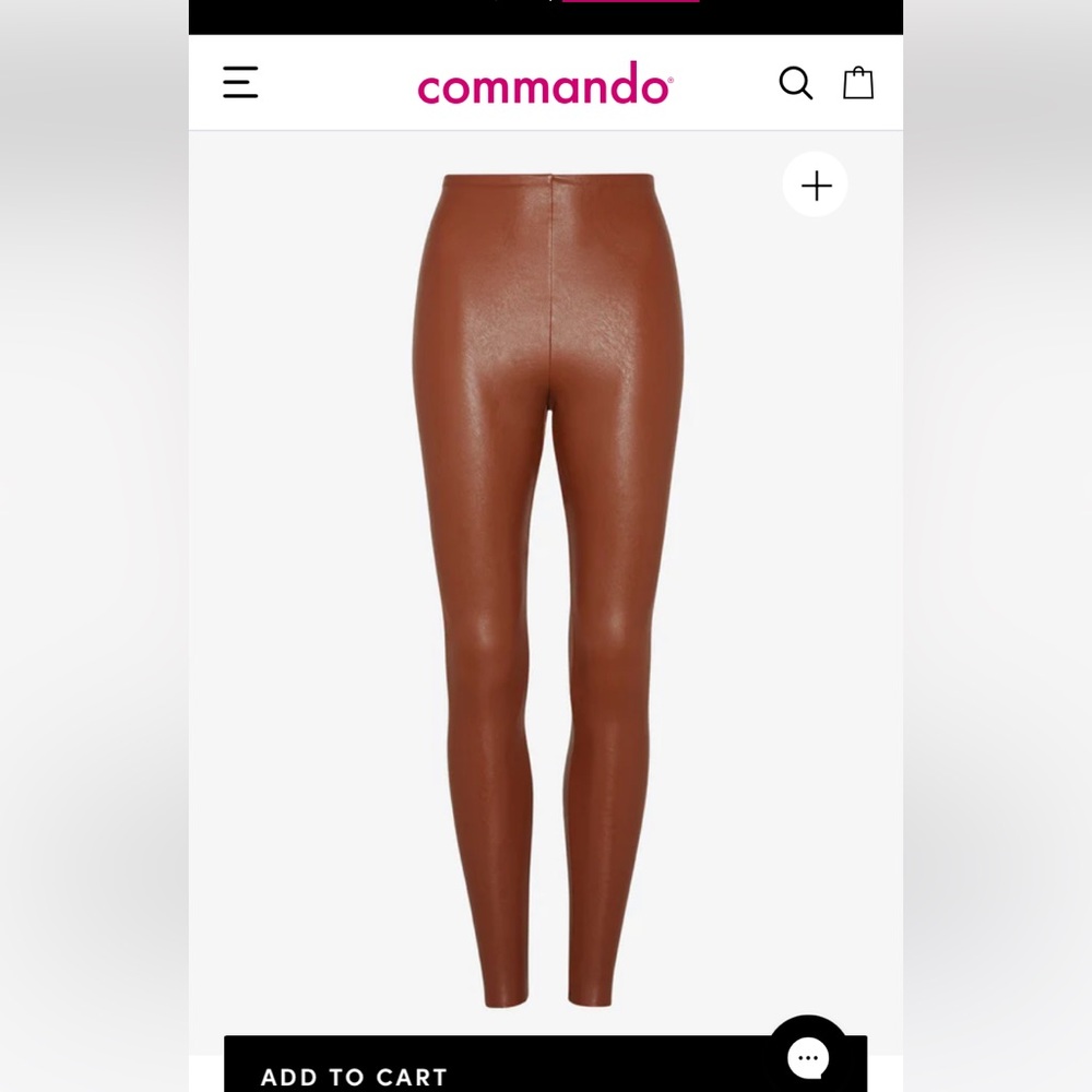 Commando Women's Tan Faux Leather Leggings